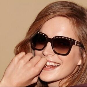 NEW Valentino Rockstud Sunglasses in Burgundy